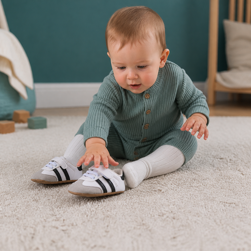 Klassische Retro-Babysneaker – Lauflernschuhe mit weicher Sohle