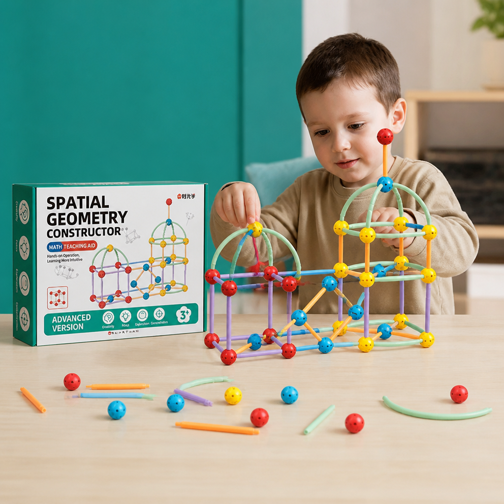 3D-Geometrie-Bauset – Lernspielzeug für Konstruktion & räumliches Denken