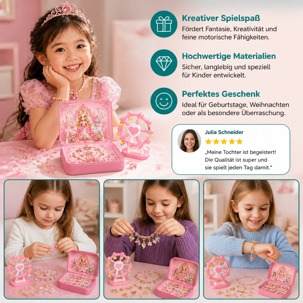 Prinzessinnen-DIY-Adventskalender zum Schmuck- & Armbänderbasteln