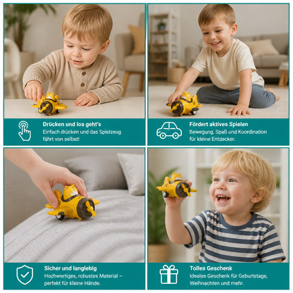 Press-&-Go Tierflugzeug- & LKW-Spielzeug für Kinder