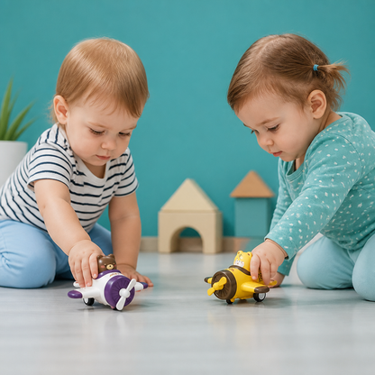 Press-&-Go Tierflugzeug- & LKW-Spielzeug für Kinder
