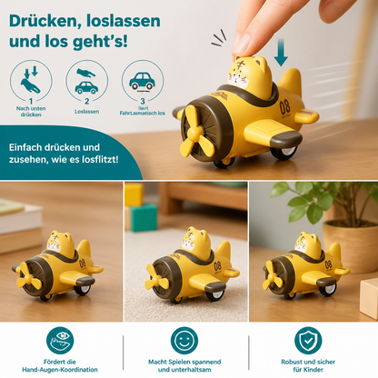 Press-&-Go Tierflugzeug- & LKW-Spielzeug für Kinder