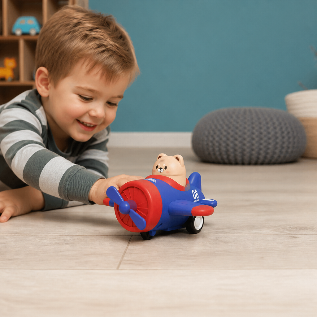 Press-&-Go Tierflugzeug- & LKW-Spielzeug für Kinder