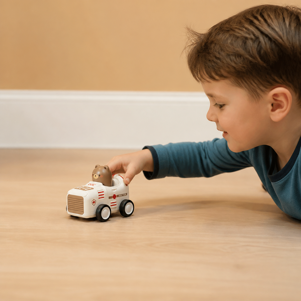 Press-&-Go Tierflugzeug- & LKW-Spielzeug für Kinder