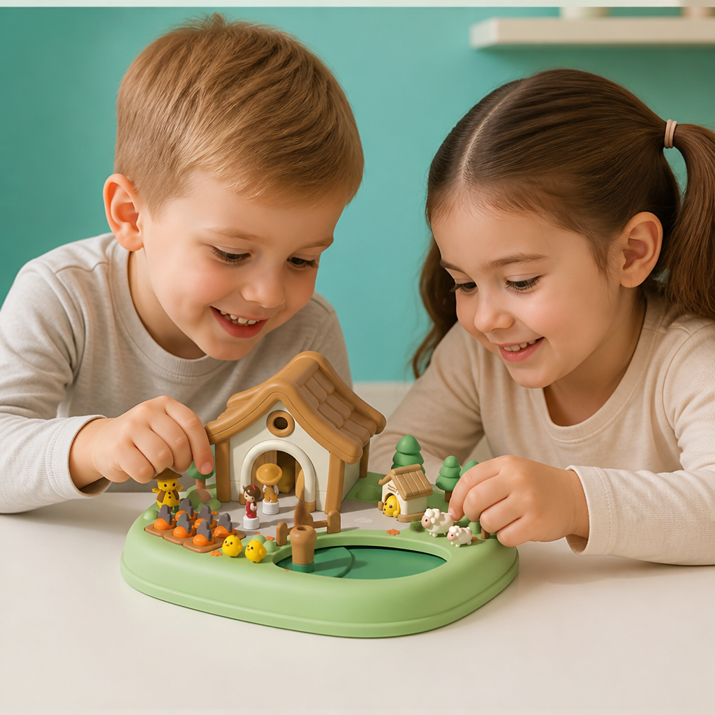 Magnetisches Traum-Schloss- & Garten-Spielset für Kinder