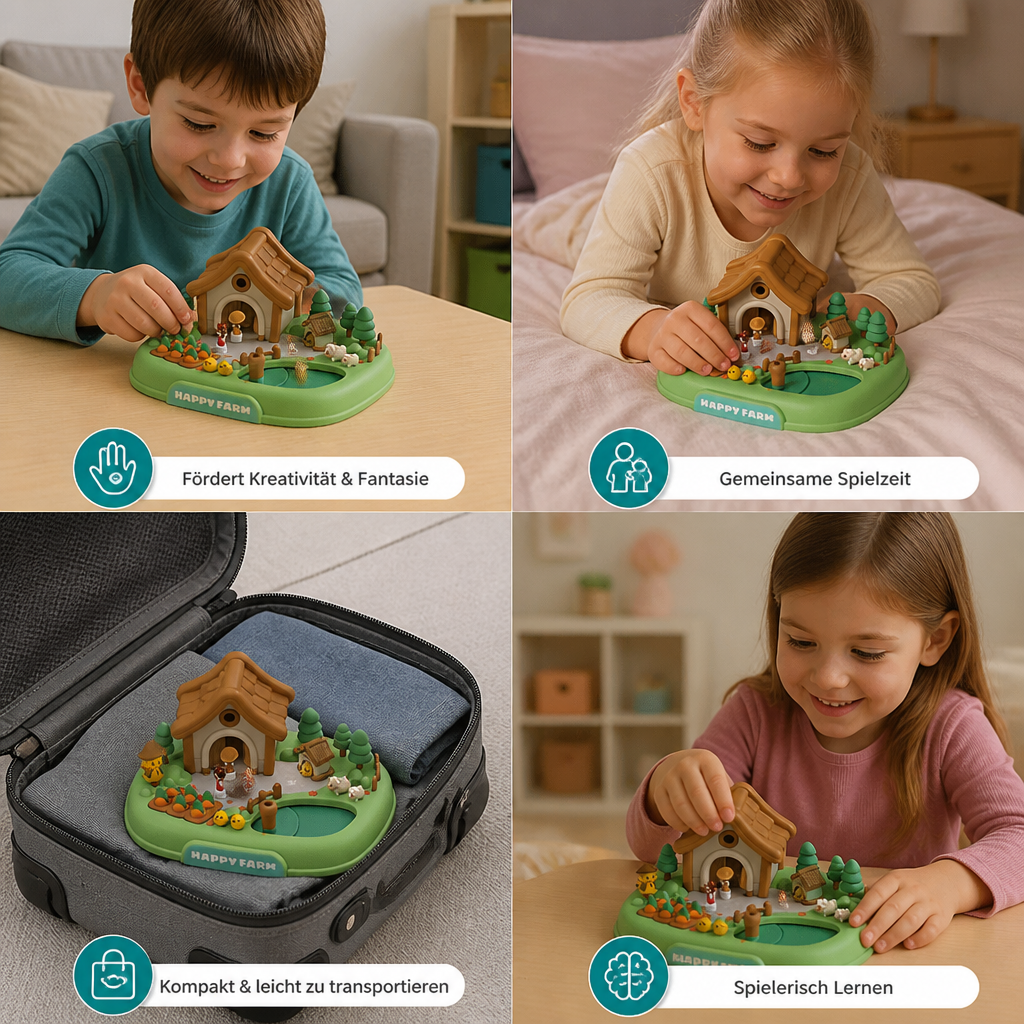Magnetisches Traum-Schloss- & Garten-Spielset für Kinder