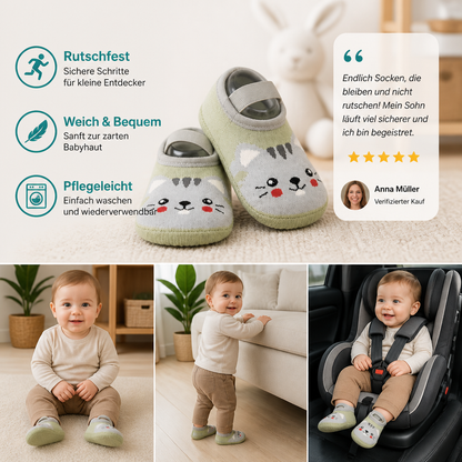 Rutschfeste Cartoon-Sockenschuhe für Babys & Kleinkinder