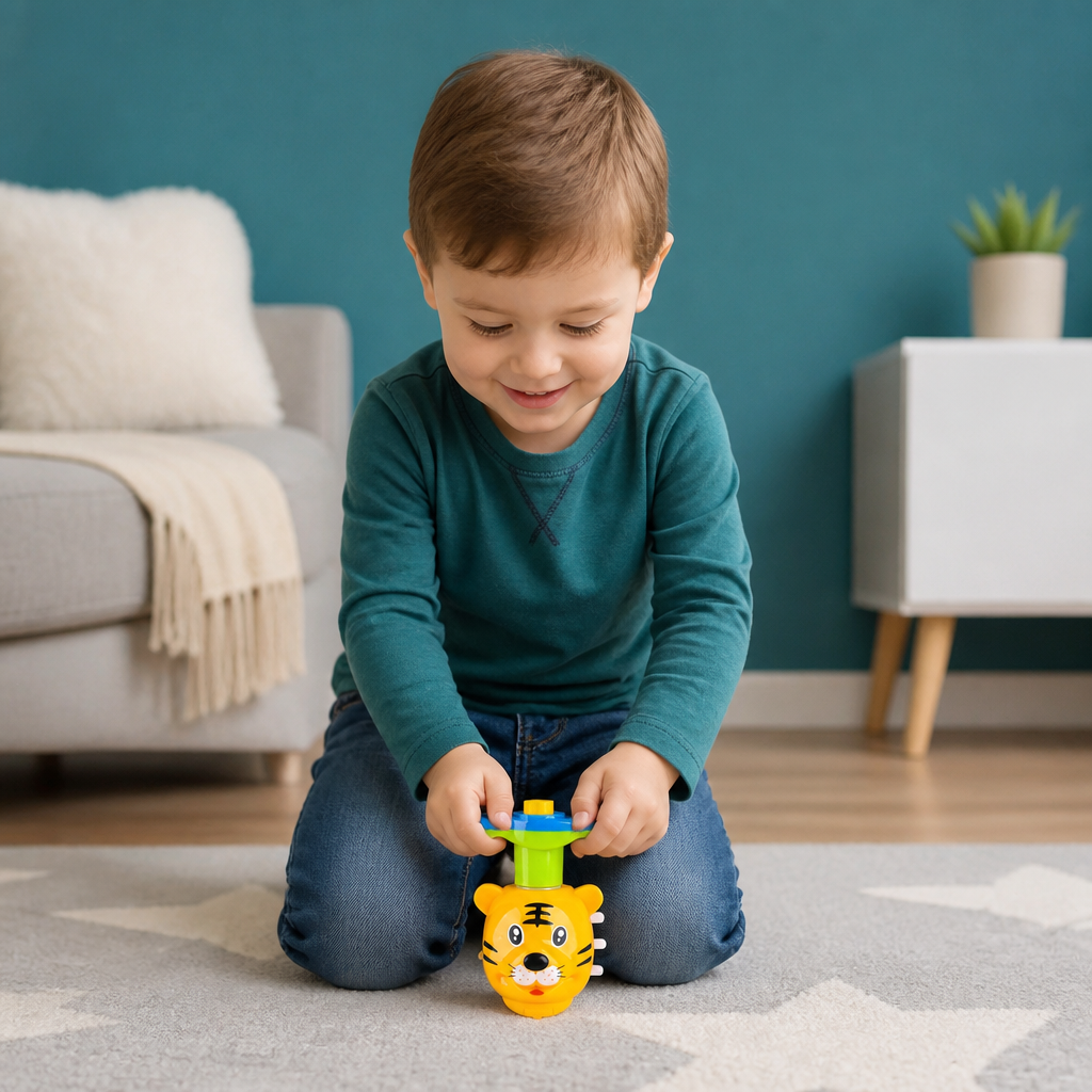 Interaktiver leuchtender Musikkreisel für Kinder