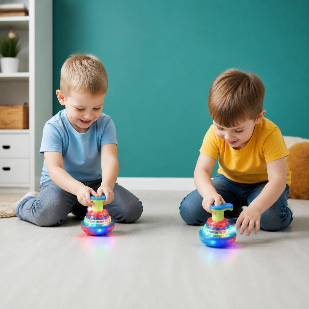Interaktiver leuchtender Musikkreisel für Kinder