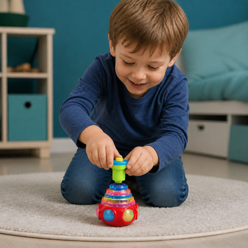 Interaktiver leuchtender Musikkreisel für Kinder