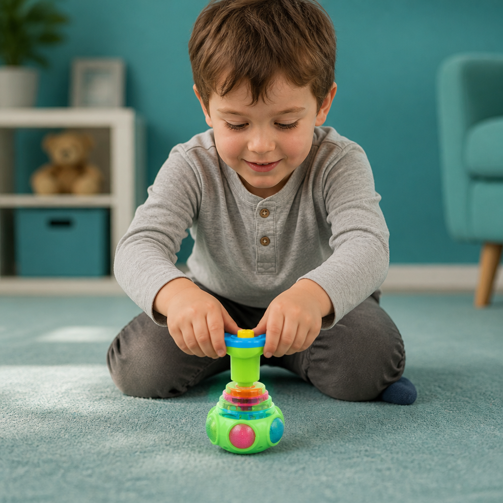 Interaktiver leuchtender Musikkreisel für Kinder
