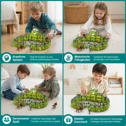 Modulares Zoo-Spielset zum Selbstbauen mit Tierfiguren & interaktiven Gehegen