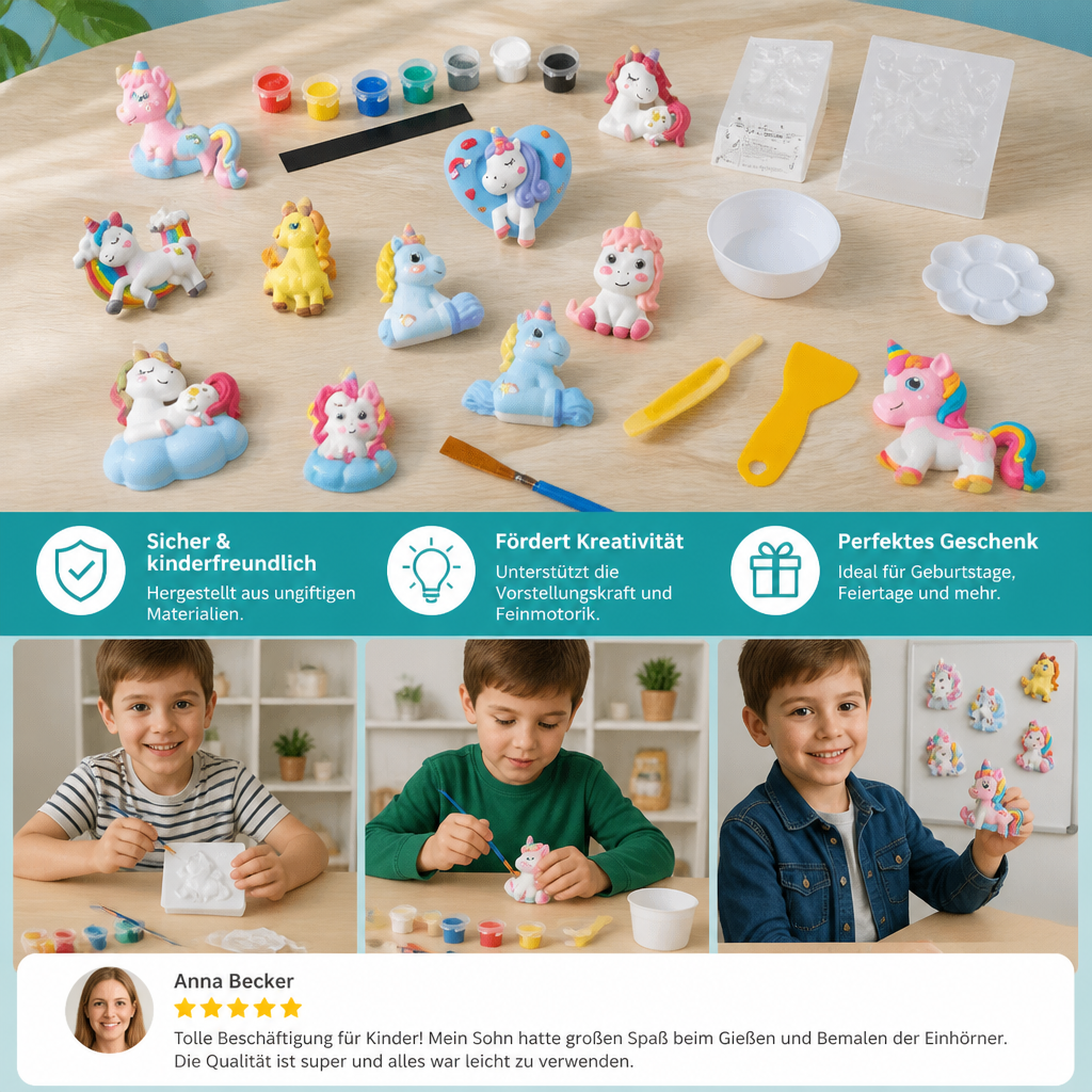 DIY-Tier-Gipsmalset – Formen, Bemalen & Gestalten für Kinder