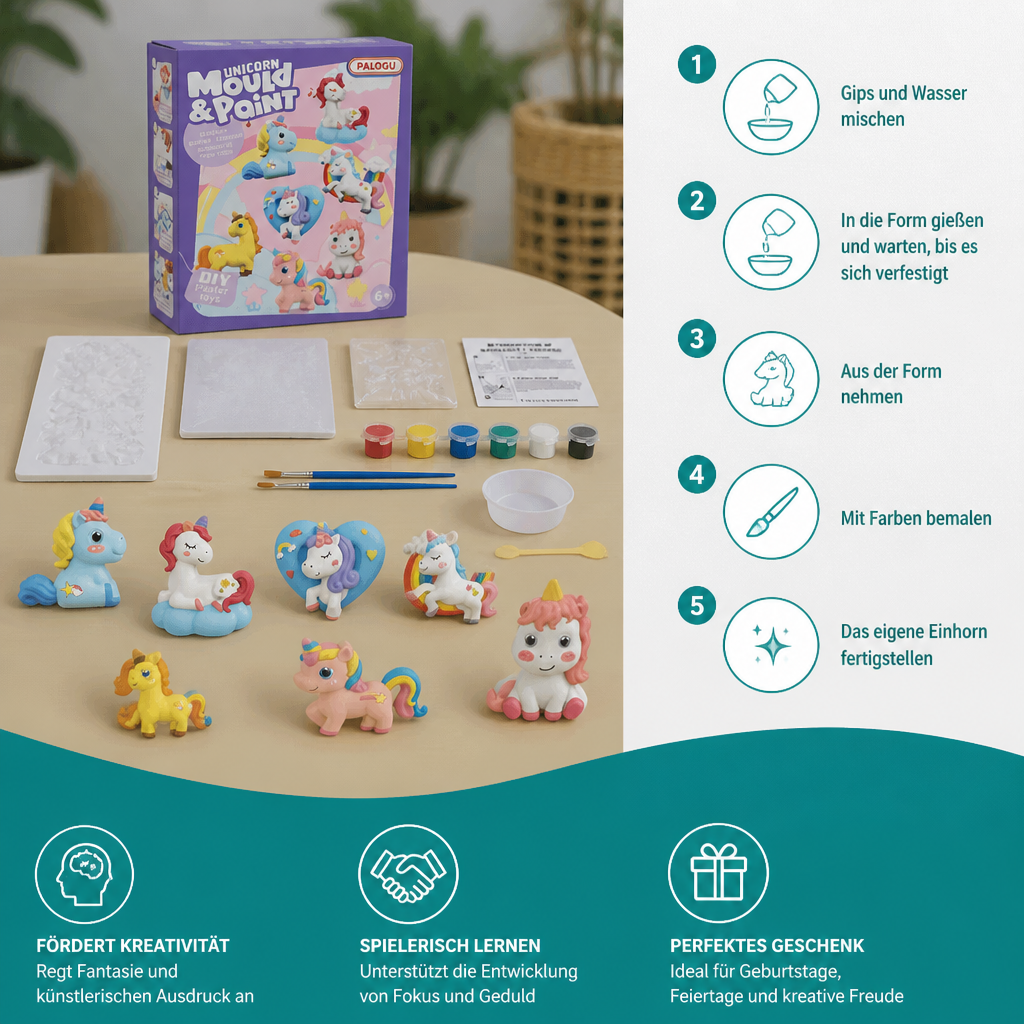 DIY-Tier-Gipsmalset – Formen, Bemalen & Gestalten für Kinder
