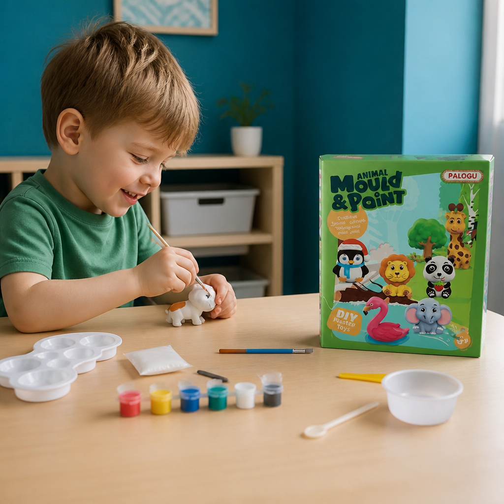 DIY-Tier-Gipsmalset – Formen, Bemalen & Gestalten für Kinder