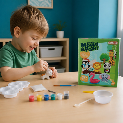 DIY-Tier-Gipsmalset – Formen, Bemalen & Gestalten für Kinder