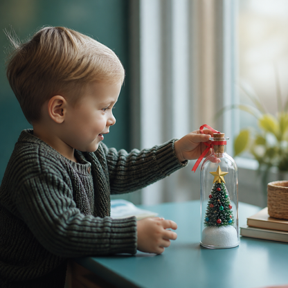 Aufnehmbare Weihnachtsbotschaft in der Flasche als Anhänger mit Sprachwiedergabe