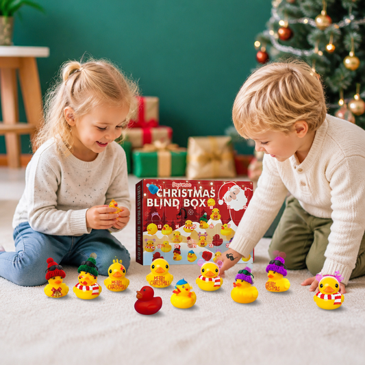Weihnachts-Adventskalender mit Gummienten