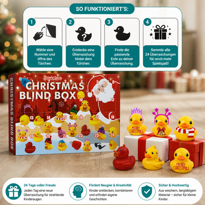 Weihnachts-Adventskalender mit Gummienten