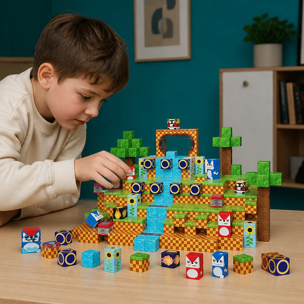 100-teiliges Magnetbaustein-Würfelset – Montessori-MINT-Konstruktionsspielzeug für Kinder