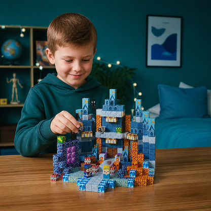 100-teiliges Magnetbaustein-Würfelset – Montessori-MINT-Konstruktionsspielzeug für Kinder