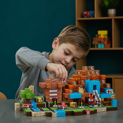 100-teiliges Magnetbaustein-Würfelset – Montessori-MINT-Konstruktionsspielzeug für Kinder