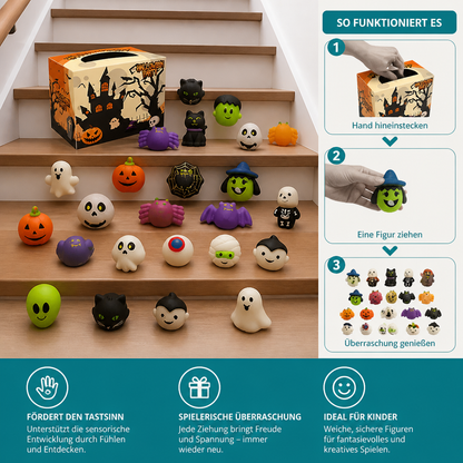 Waschbares & wiederverwendbares Halloween-Squishy-Spielzeugset für Partys & Trick-or-Treat