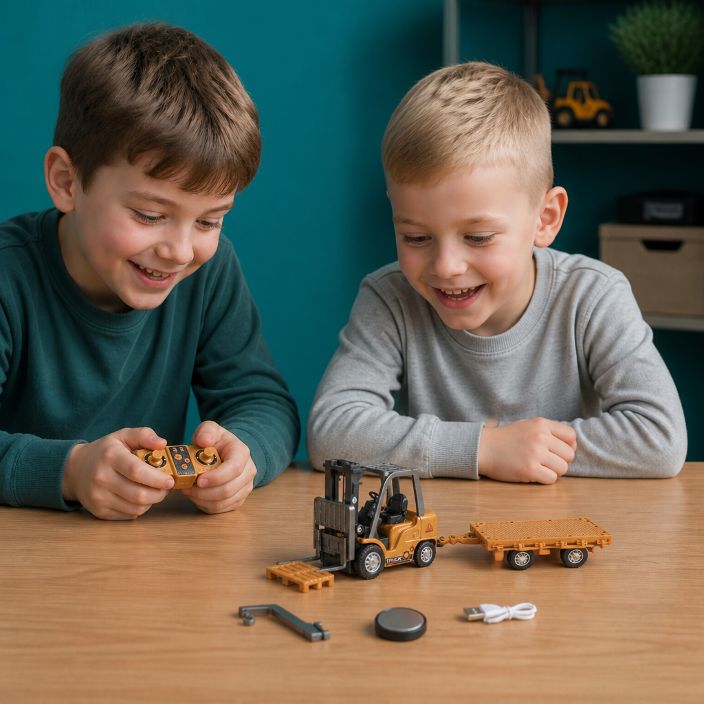 RC-Baufahrzeuge im Maßstab 1:64 – Gabelstapler, Bagger, Muldenkipper & Bulldozer