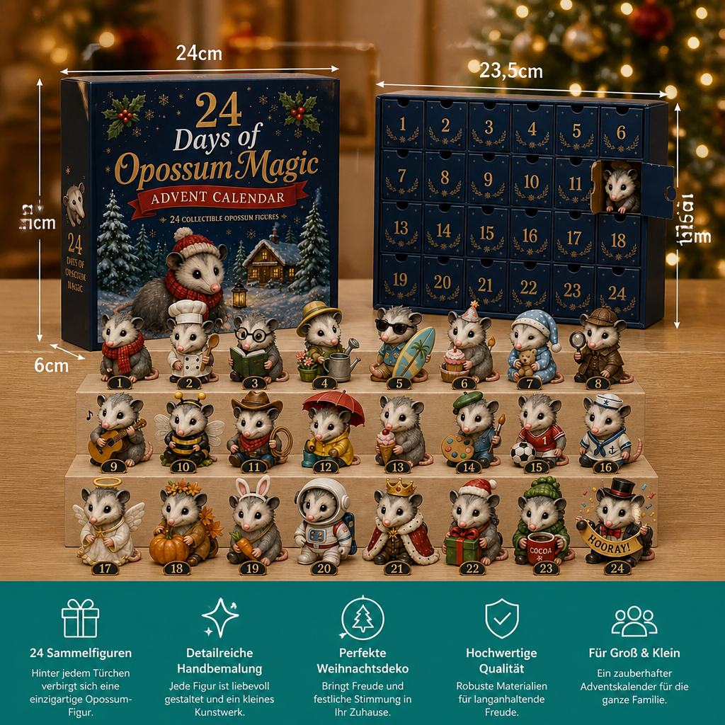 24-Tage-Adventskalender voller Opossum-Magie