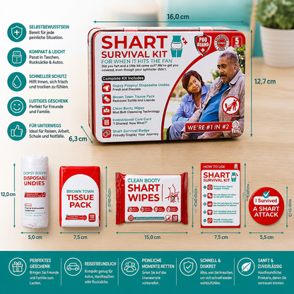 Lustiges „Shart Survival Kit“ – Ultimatives Scherzgeschenk-Set für peinliche Toilettenmomente