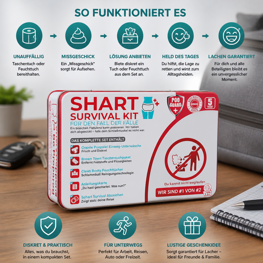 Lustiges „Shart Survival Kit“ – Ultimatives Scherzgeschenk-Set für peinliche Toilettenmomente