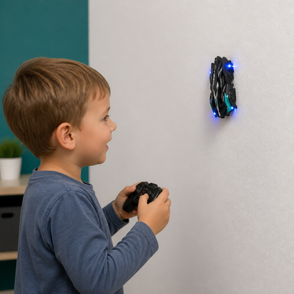 Ferngesteuertes Wandkletter-Auto mit LED-Lichtern