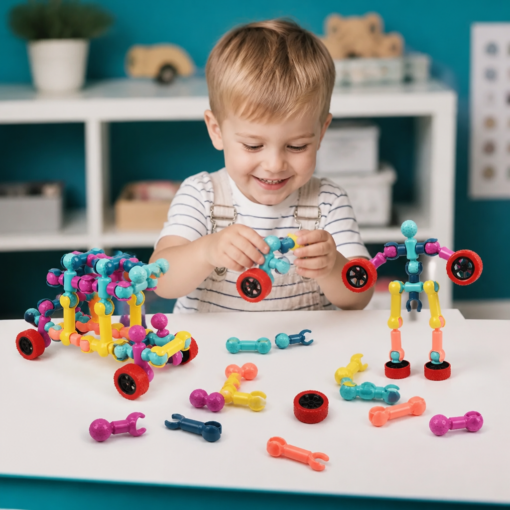 Pädagogisches DIY-Bauset mit beweglichen Gelenken