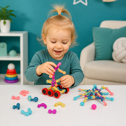 Pädagogisches DIY-Bauset mit beweglichen Gelenken