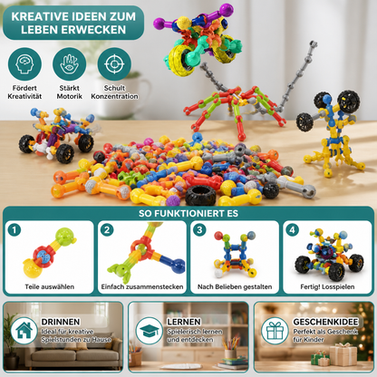 Pädagogisches DIY-Bauset mit beweglichen Gelenken