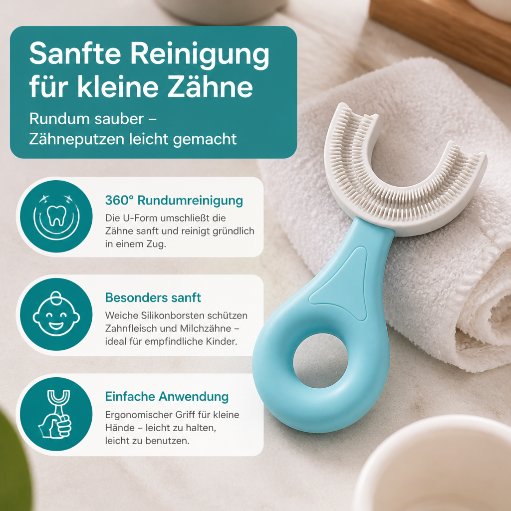 U-förmige Zahnbürste für Kinder