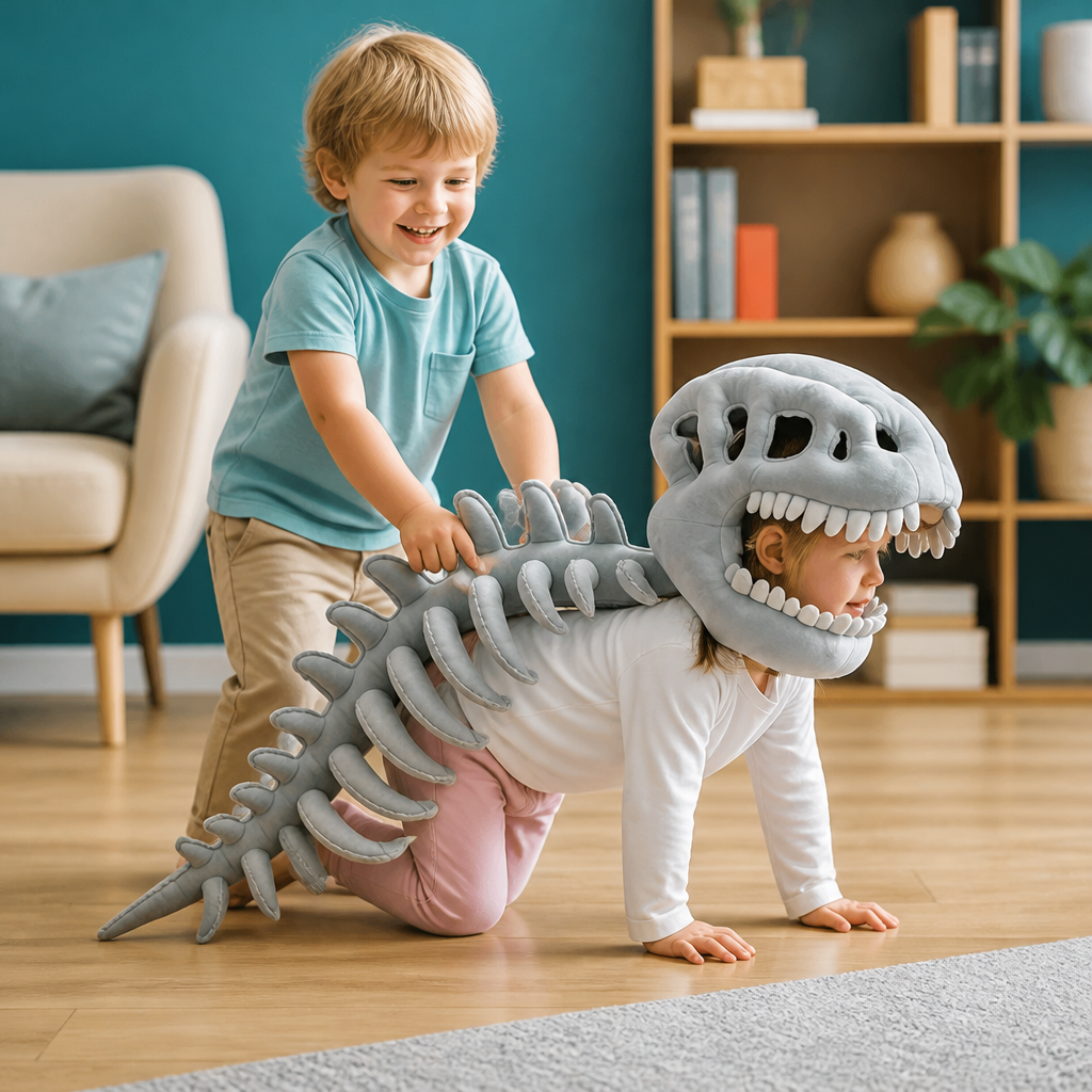 Lustiges Dinosaurier-Skelett-Plüschkostüm