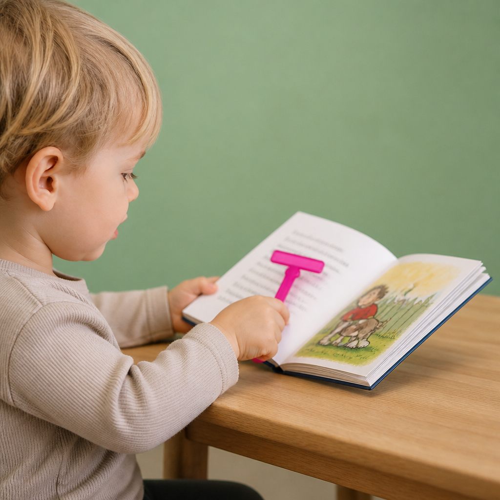 Finger-Lesehilfe für Kinder – Transparente Lesezeilenhilfe