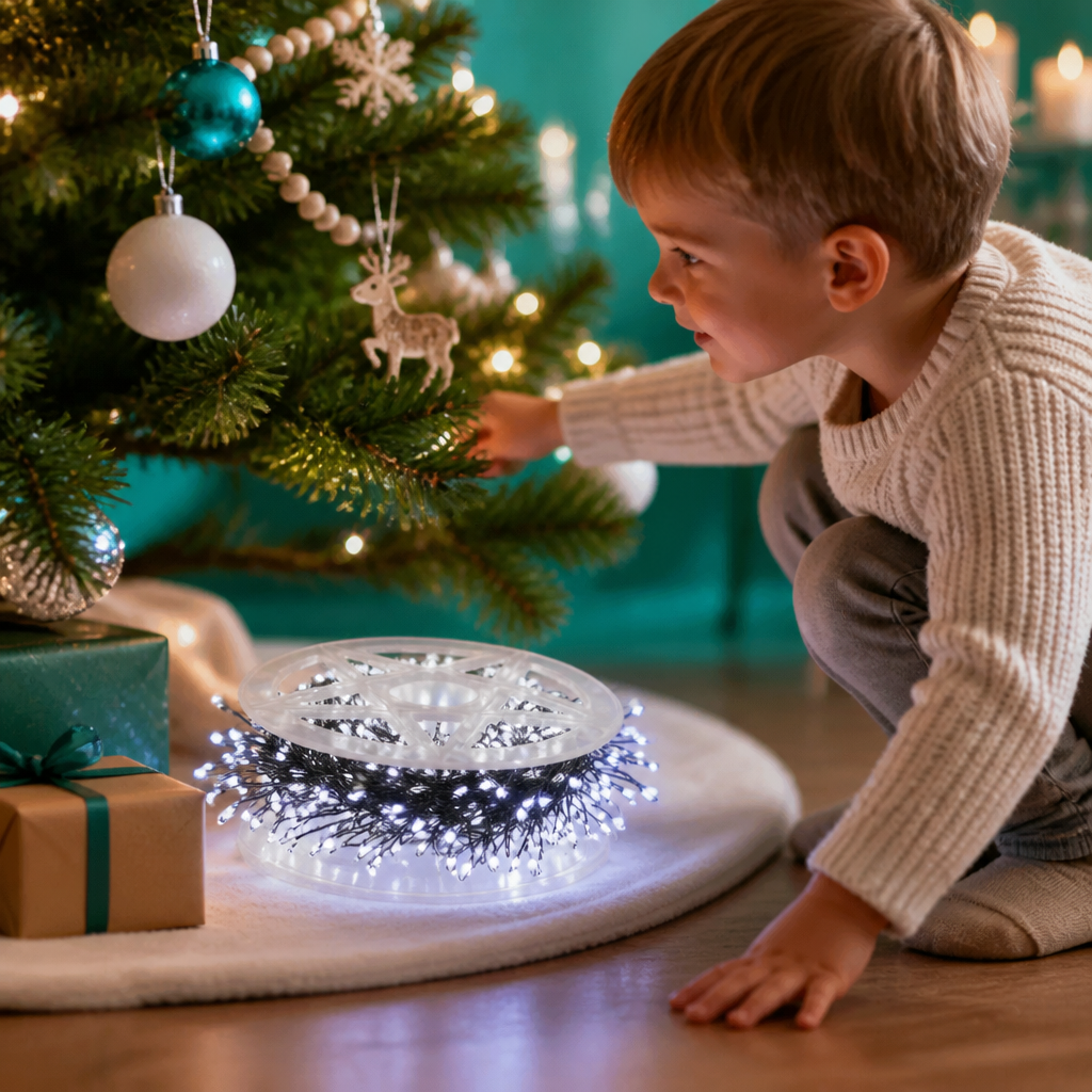 Warmweiße Weihnachts-Cluster-Lichterkette