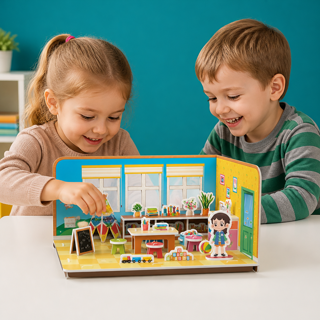 3D-DIY-Spielzimmer-Bauset – Pädagogisches Puzzle- & Bastelset
