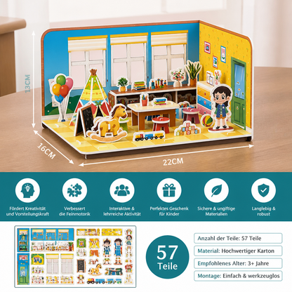 3D-DIY-Spielzimmer-Bauset – Pädagogisches Puzzle- & Bastelset