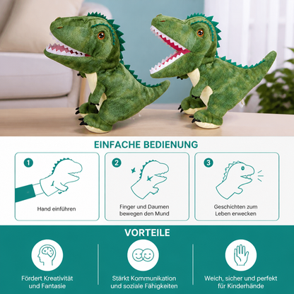 Lustige Dinosaurier-Plüsch-Handpuppe