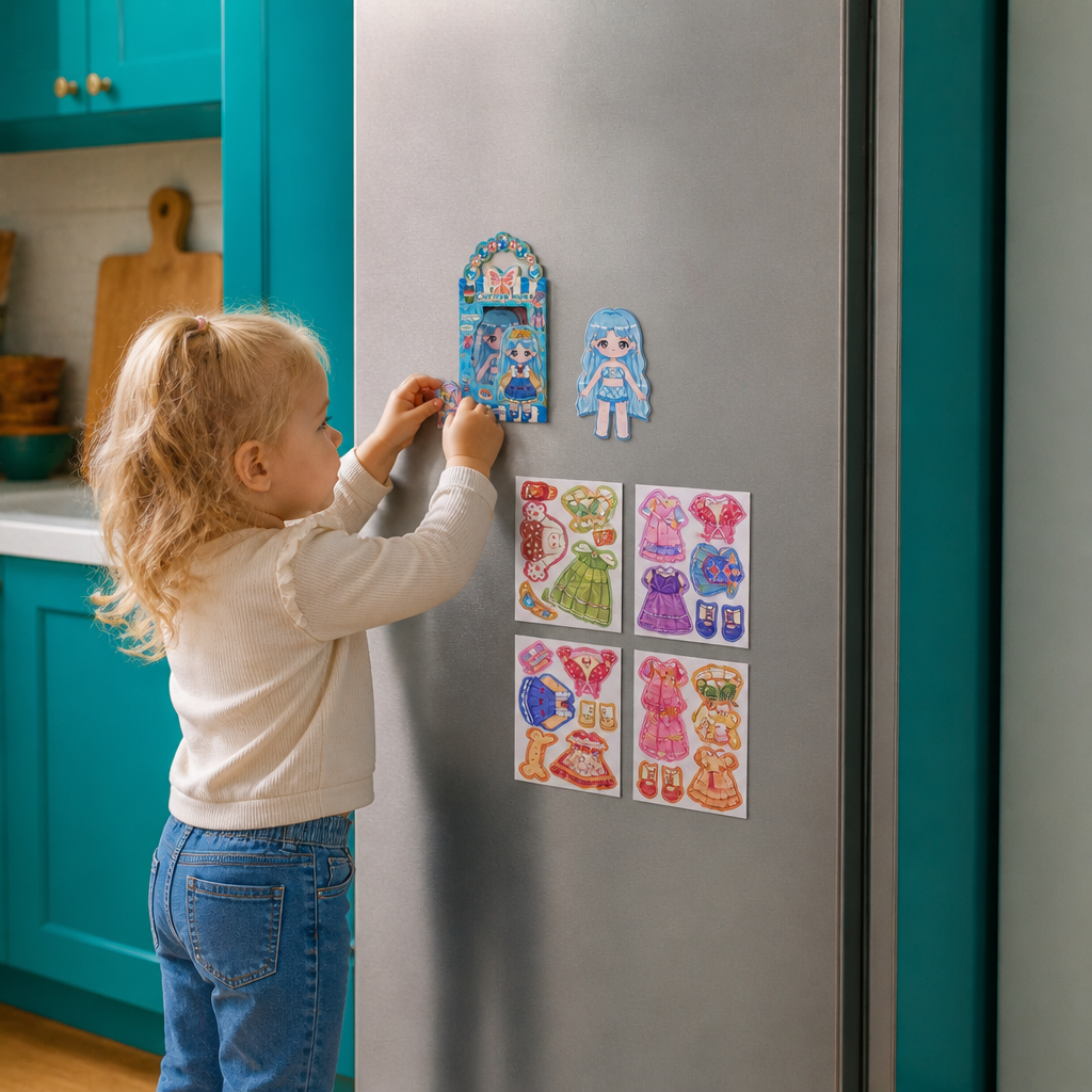 Magnetisches Prinzessinnen-Ankleideset mit 3D-Stickern