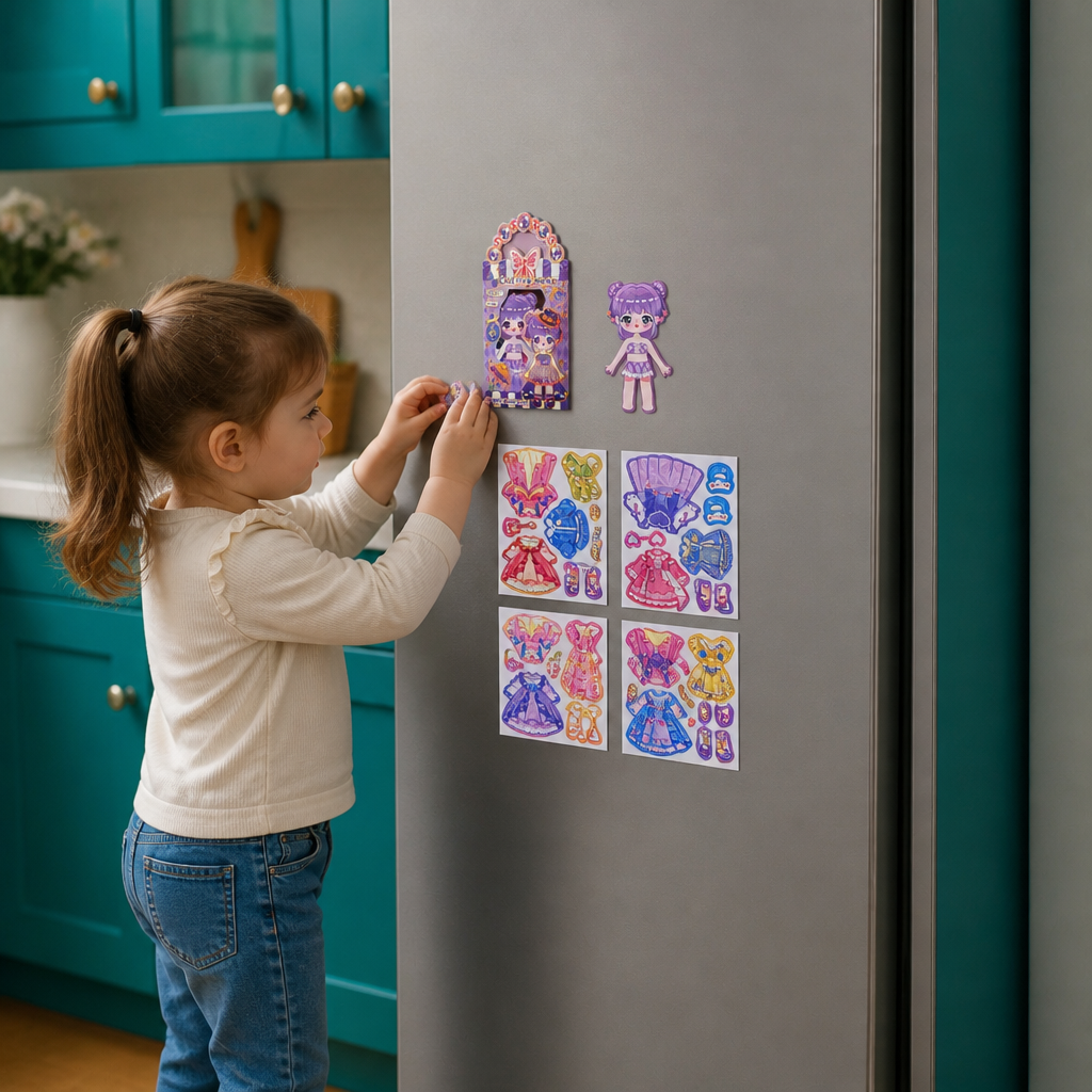 Magnetisches Prinzessinnen-Ankleideset mit 3D-Stickern