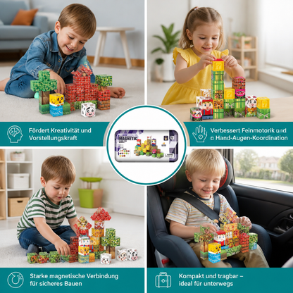 40-teiliges Magnetbaustein-Set für Kinder – Perfekt für unterwegs