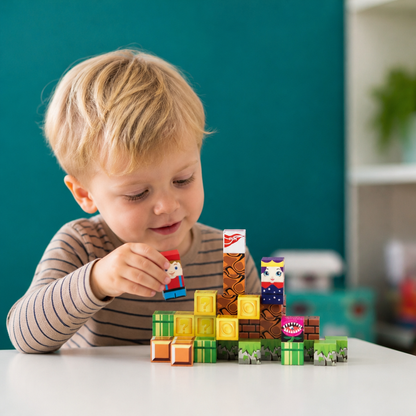 40-teiliges Magnetbaustein-Set für Kinder – Perfekt für unterwegs