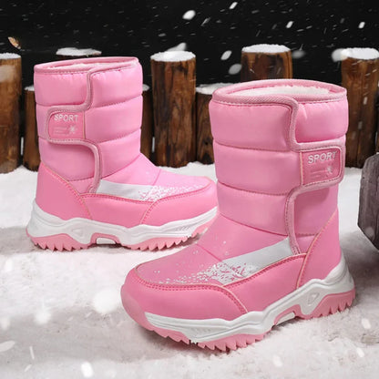 Weiches Plüsch-Futter – Winterstiefel für Kinder mit Klettverschluss