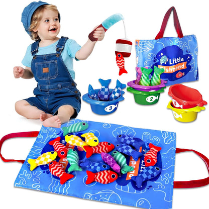 Montessori Plüsch Fischteich Spielzeug