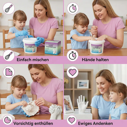 Handabdruck-Set für Familien & Paare – 3D Gips Erinnerungsset
