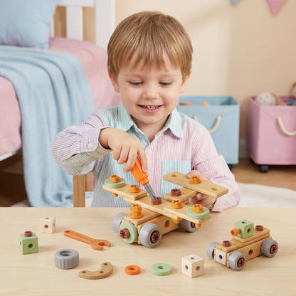 Kinder Werkzeug-Set zum Schrauben & Bauen – Lernspiel mit Zubehör